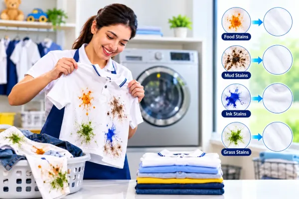 How to Remove Tough Stains from Children’s Clothes (Food, Mud, Ink, and Grass)