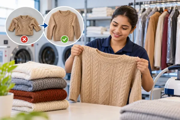 How Professional Laundry Services Prevent Woollen Clothes from Shrinking