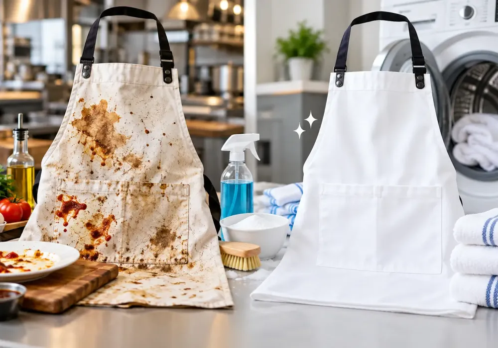 How to Remove Tough Stains and Odours from Work Aprons